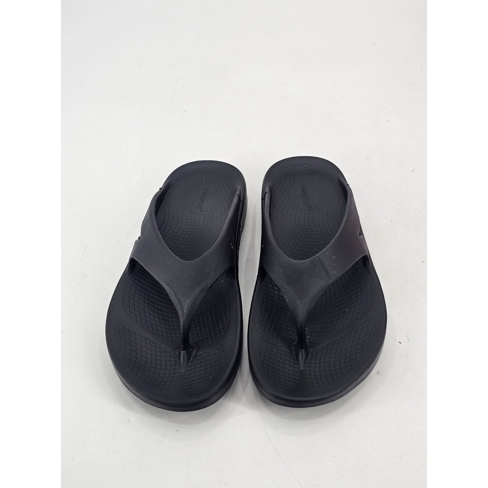 Oofos Original Unisex Recovery Thong Flip Flop Black Unisex M's 11 W's 13 EU 44 - Picture 2 of 11